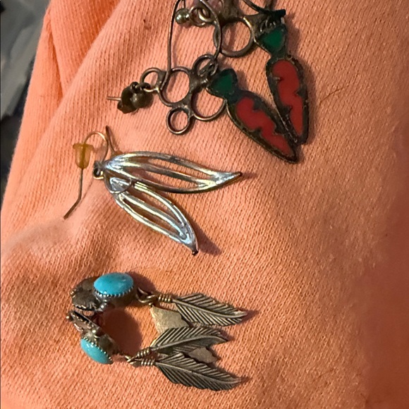 Silver and Turquoise Earring Set - Picture 15 of 17